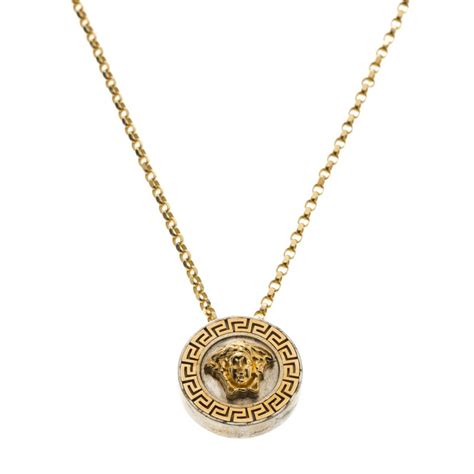 Versace: Gold & Silver Medusa Necklace 